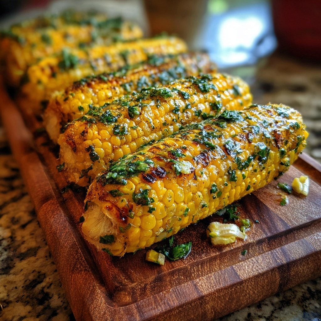 Ofen Maiskolben Mit Kräuteröl