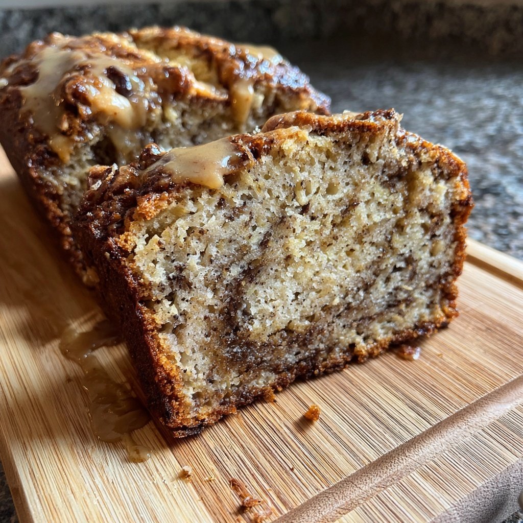 Bananenbrot mit Mandelmus