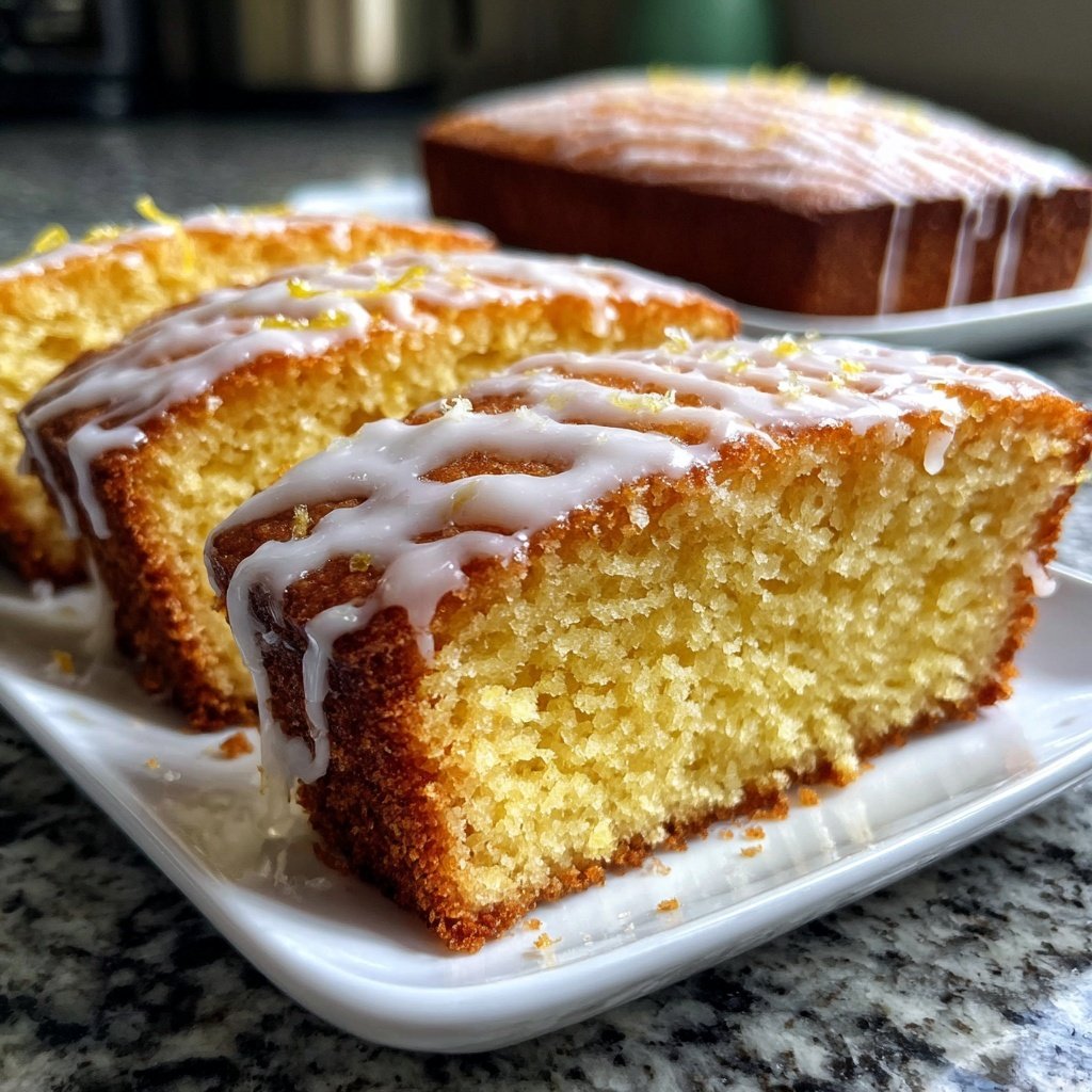 Zitronenkuchen mit Zuckerguss