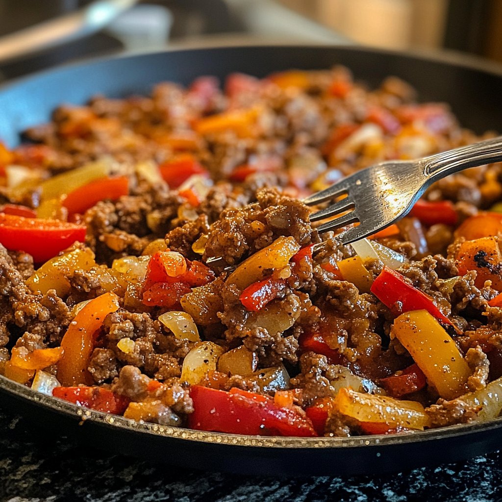 Hackfleisch Pfanne rustikal