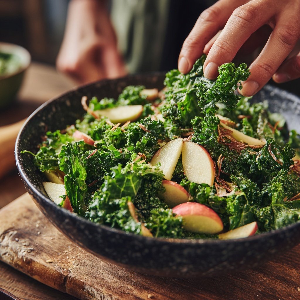 Roher Brokkoli-Salat mit Apfel – Vegan und Low Carb